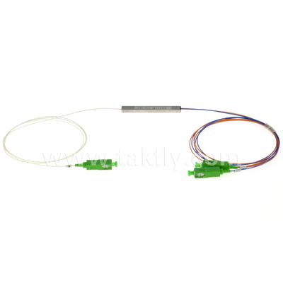 Splitter PLC prese colorate da 0,9 mm Mini tubo in acciaio SC APC/UPC fibra ottica per data center Telecom FTTX