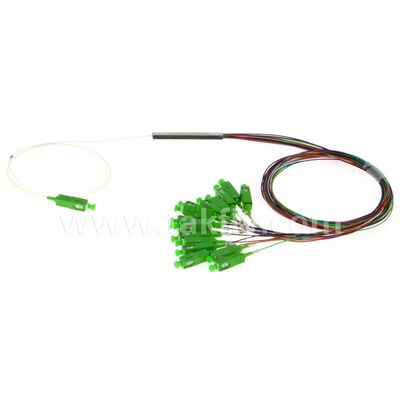 Splitter PLC prese colorate da 0,9 mm Mini tubo in acciaio SC APC/UPC fibra ottica per data center Telecom FTTX