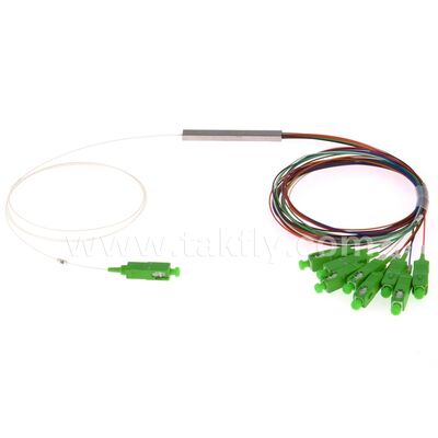 Splitter PLC prese colorate da 0,9 mm Mini tubo in acciaio SC APC/UPC fibra ottica per data center Telecom FTTX