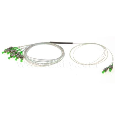 Splitter PLC in Fibra Ottica 2*N Tubo in Acciaio SC APC/UPC 0.9mm per Data Center Telecom FTTX