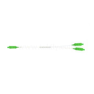 Splitter per fibra ottica monomodale PLC 1x2 con tubo in acciaio quadrato
