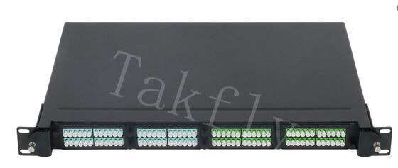 Pannello di distribuzione MPO/MTP per fibra ️ 1U rack-mount, modulo di cassetta pre-connesso, 4 slot, interfaccia LC/MPO, per la gestione della fibra del data center