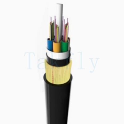 ADSS 2-24 Cavo aereo a tubo sciolto con nucleo FRP Membro centrale, filato di aramide, guaina esterna PE/AT
