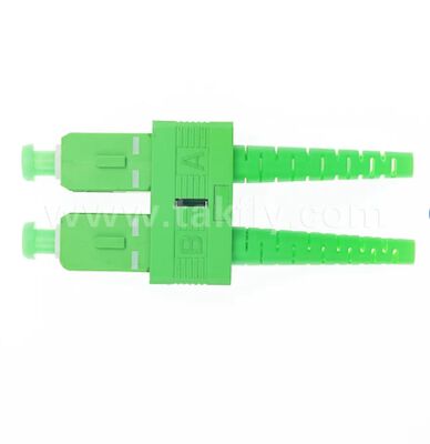 SC/APC connettore in fibra ottica, alloggiamento verde con connettore polacco ad angolo di 8°, riflessione posteriore bassa ad alta precisione SC APC Simplex Adapter per rete ottica FTTH CATV