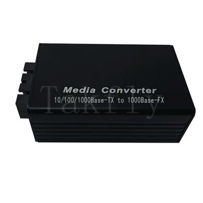 Mini 100M Fast Ethernet Media Converter, 10/100Base-TX a 100Base-FX, alluminio, estensione fino a 100 km