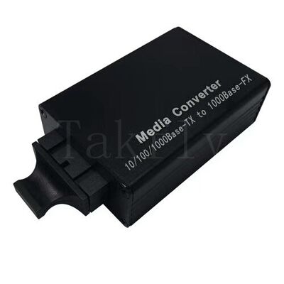 Mini 100M Fast Ethernet Media Converter, 10/100Base-TX a 100Base-FX, alluminio, estensione fino a 100 km