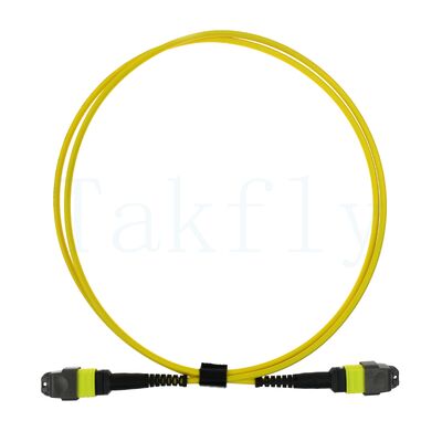 12F MTP(M) MTP(F) APC Patch Cord, SM G657A1, 1m, 3.0mm, LSZH Giallo, Boot insensibile alla piegatura, bassa perdita