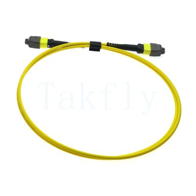 12F MTP(M) MTP(F) APC Patch Cord, SM G657A1, 1m, 3.0mm, LSZH Giallo, Boot insensibile alla piegatura, bassa perdita