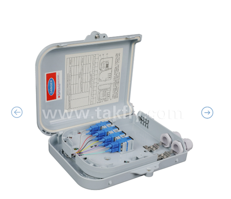 FTKS-1805-8E Box di terminazione con 8 PCS SC/UPC SM SX adattatore e pigtail completamente installato
