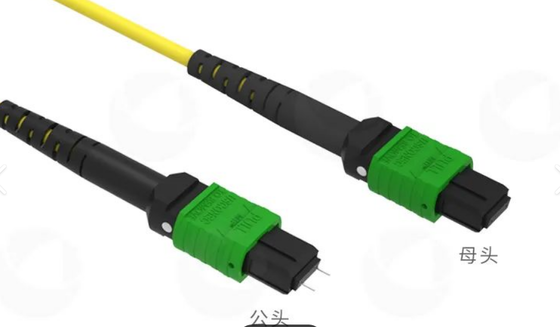 12F MTP(M) MTP(F) APC Patch Cord, SM G657A1, 1m, 3.0mm, LSZH Giallo, Boot insensibile alla piegatura, bassa perdita