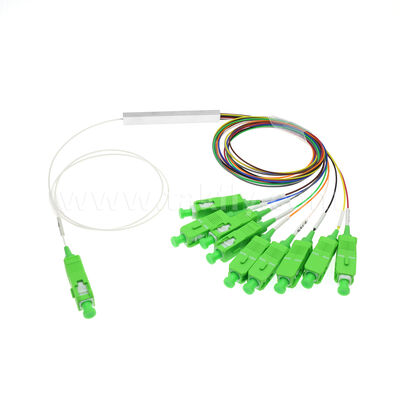Splitter PLC 1×9 canale con fibra da 0,9 mm per reti di distribuzione ottica FTTH/FTTX
