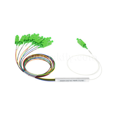 Splitter PLC 1×9 canale con fibra da 0,9 mm per reti di distribuzione ottica FTTH/FTTX