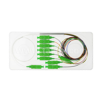 Splitter PLC 1×9 canale con fibra da 0,9 mm per reti di distribuzione ottica FTTH/FTTX