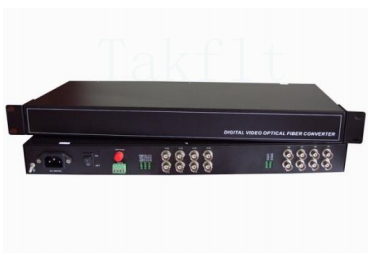 16-Channel Digital Video Optical Converter – 2 Forward Video + 1-2 Reverse RS485/422 Data on Single Fiber, Non-Compressed, Plug & Play for CCTV