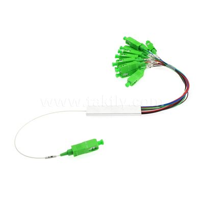 1×N / 2×N Splitter ottico PLC   Mini Steel Tube Package, G657A1, SC/APC Input & Output, per la scissione FTTH/PON
