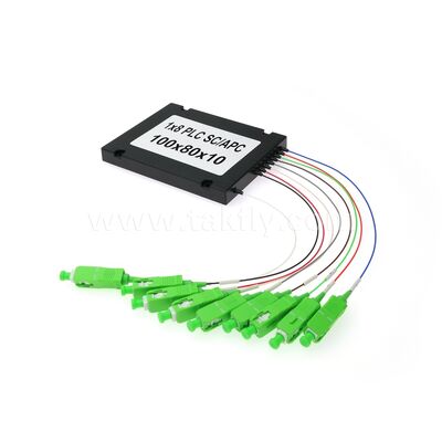 PLC Fiber Splitter ¥ 900μm ABS Box, SM G657A1, SC/APC, per accoppiamento e distribuzione di segnali ottici nelle reti PON