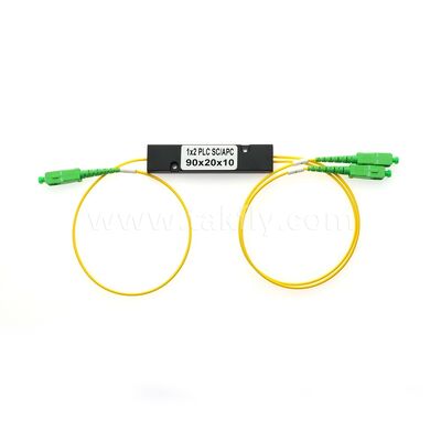 Splitter in fibra PLC – Mini scatola ABS da 3,0 mm, SM G657A1, SC/APC, per accoppiamento e distribuzione del segnale ottico nei sistemi PON
