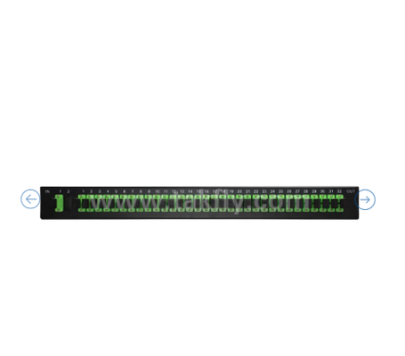1U Rack Mount PLC Splitter Ottico   19 "Pannello, mono-modo G657A1, SC/APC, per la distribuzione del segnale ottico