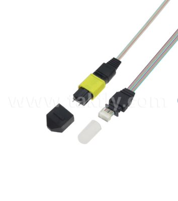 MTP-16CH-FA Fiber Array Assembly MTP Connector to 16-Channel V-Groove Fiber Array, Low Insertion Loss, per trasmettitori ottici ad alta velocità e applicazioni CPO / Data Center