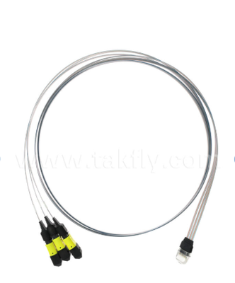 MTP 12CH×3 a 36 canale Fiber Array Assembly 3×12CH MTP connettori a 36CH V-Groove FAU, bassa perdita di inserimento, per 1.6T trasmettitori ottici e optica co-confezionata (CPO)