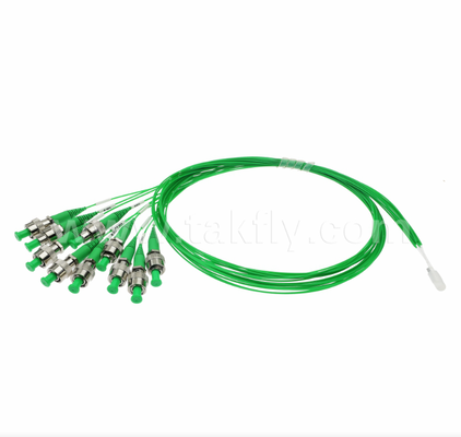 Fibra di fibra a 10 canali con connettori 10 × FC/APC - FA 10CH a FC/APC 10 × 10CH - Disegno di scatto, V-Groove ad alta precisione, riflessione posteriore bassa (≥ 60 dB),per la prova ottica multicanale e la fotonica al silicio