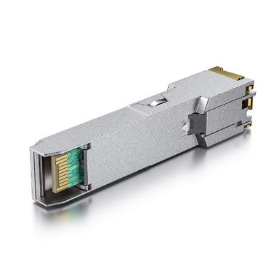Transceiver SFP in rame 1000BASE-T con velocità di 1,25 Gbps, portata di 100 m e bassa EMI