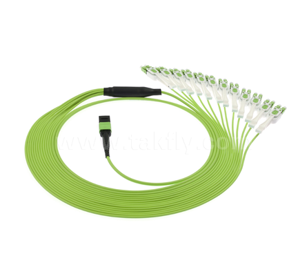 Cavo patch breakout Uniboot da MPO/MTP a LC – Connettori Uniboot LC multimodali OM5, 1×24, salvaspazio, per data center ad alta densità e applicazioni 40G/100G/400G