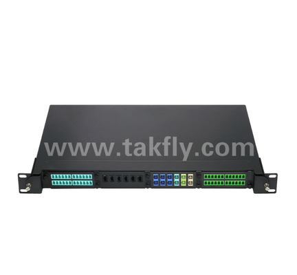 1U 19" MPO/MTP High-Density Patch Panel 4 slot per cassette, montato su rack