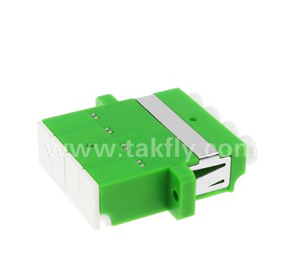 LC Quad Inner Shutter Adapter 4 in 1 LC Duplex APC con persiana incorporata, protegge gli occhi dal laser a fibra ottica, conforme alla IEC e alla RoHS, per data center e connessioni a fibra ad alta potenza