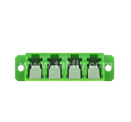 LC Quad Inner Shutter Adapter 4 in 1 LC Duplex APC con persiana incorporata, protegge gli occhi dal laser a fibra ottica, conforme alla IEC e alla RoHS, per data center e connessioni a fibra ad alta potenza