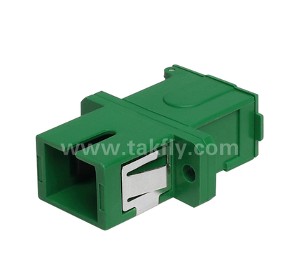 Adattatore SC Simplex con copertura esterna e otturatore laterale – Antipolvere e protezione degli occhi laser, bassa perdita di inserzione, per data center e connessioni in fibra FTTx