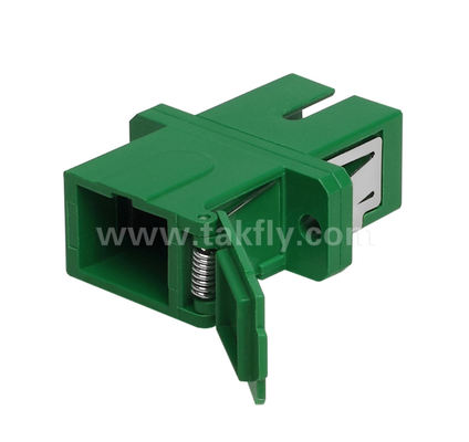 Adattatore SC Simplex con copertura esterna e otturatore laterale – Antipolvere e protezione degli occhi laser, bassa perdita di inserzione, per data center e connessioni in fibra FTTx