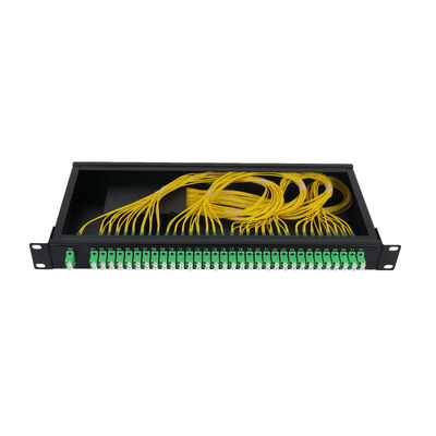 OEM 1U 19Inch 2x64 Rack Mount LC Fiber Optic PLC Splitter per Data Center FTTx