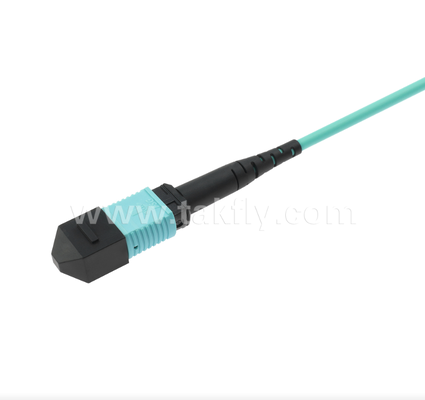 MPO/MTP a LC Uniboot Breakout Patch Cord OM3 Multimode, ad alta densità, polarità reversibile per data center 40G/100G