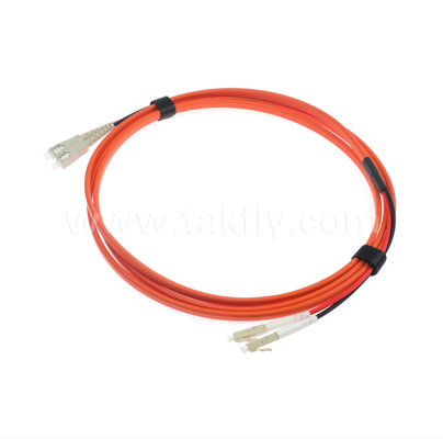 Cavo patch in fibra ottica SC-UPC a LC-UPC OM1 Duplex Flat Twin da 2,0 mm Multimodale Arancione