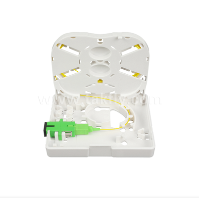 TKS-1806-02GB Scatola di Terminazione in Fibra Ottica - Montaggio da Scrivania o a Parete, Ideale per Terminazione Finale FTTH e Pigtail