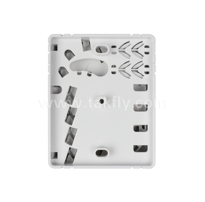 TKS-1806-04C-4 Port Fiber Termination Box - Surface Mount, SC/LC Compatibile, Modular Design per sottosistemi di area di lavoro.