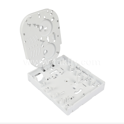 TKS-1806-04D FTTH Fiber Termination Box Desk/Wall Mount, 4-Port, Indoor, Supports Fusion Splicing & Cable Management