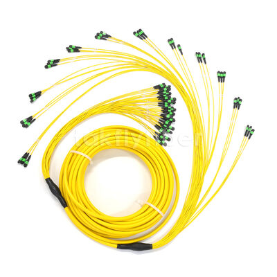 Cavo Trunk MPO Amphenol Personalizzato da 288 Fibre Singlemode OS2 con Perdita di Inserzione Massima di 0.35dB per Data Center