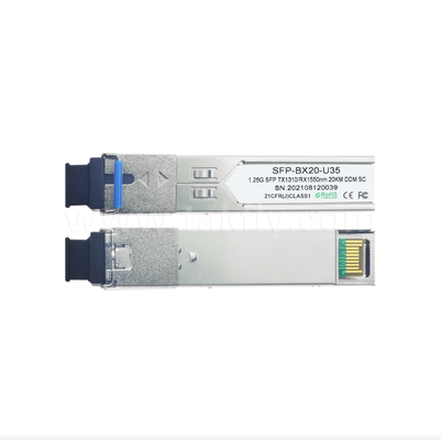 Transceiver SFP Bi-Direzionale TK-B3512-3SCD20 – 1,25 Gbps, 20 km, Interfaccia SC, Bi-Direzionale a Fibra Singola per Gigabit Ethernet e Fibre Channel
