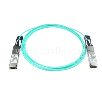 Cavo ottico attivo (AOC) QSFP28 da 100G – 4×25G, fino a 104 Gbps, 3-70 m, array VCSEL, basso consumo <3,5 W, da QSFP28 a QSFP28