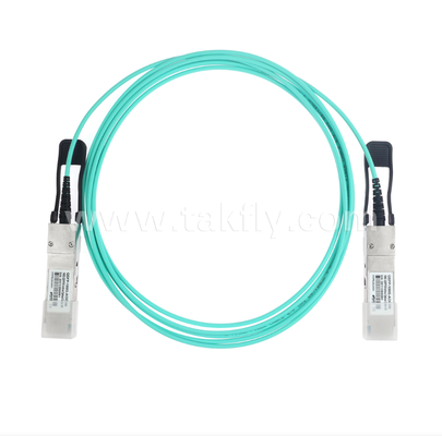 Cavo ottico attivo (AOC) QSFP28 da 100G – 4×25G, fino a 104 Gbps, 3-70 m, array VCSEL, basso consumo <3,5 W, da QSFP28 a QSFP28