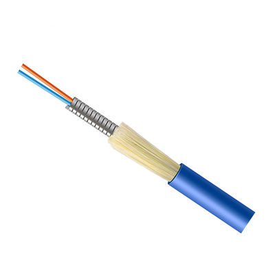 Giacca blu dell'interno del PVC del cavo armato MP G657A1 del cavo a fibre ottiche OFC del centro del metallo 2