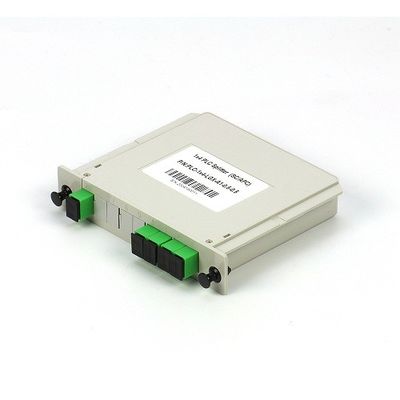 singolo separatore a fibra ottica tipo a cassetta dello SpA di modo G657A1 LGX di 1x4 SC/APC in FTTx