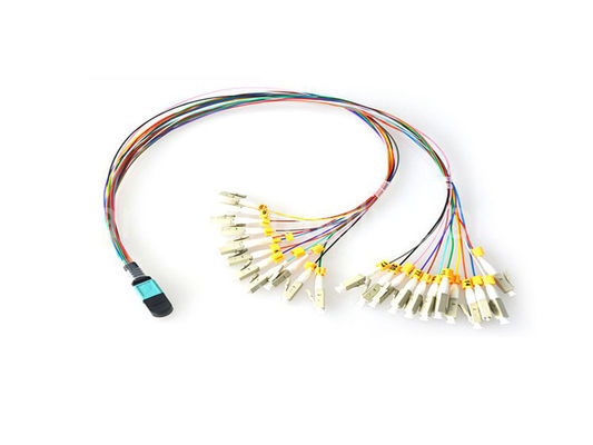 24 Core OM3 Multimode MPO Patch Cord con guaina LSZH per data center ad alta densità