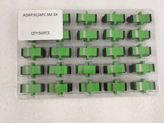 Adattatore a fibra ottica verde semplice dello Sc APC per la scatola terminale