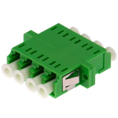 Adattatore a fibra ottica del quadrato di LC APC con verde monomodale della flangia per le Telecomunicazioni