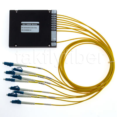 Connettori passivi della singola fibra CWDM Mux LC del modulo 1470nm 1610nm del contenitore di ABS 8CH