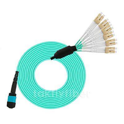 LSZH MPO-LC Fanout Cable con fibra multimode 50/125um e cavo di patch MPO a bassa perdita di inserimento
