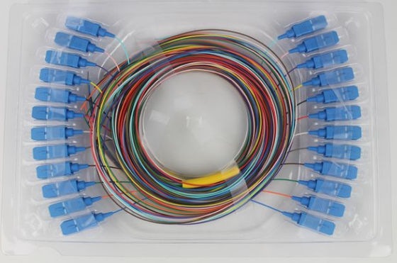 12 PVC monomodale dello Sc a fibra ottica UPC 9/125μM LSZH della treccia di colore